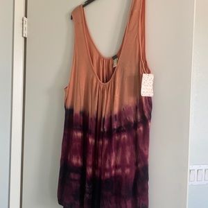 NWT free people oversized tie dye tank size L